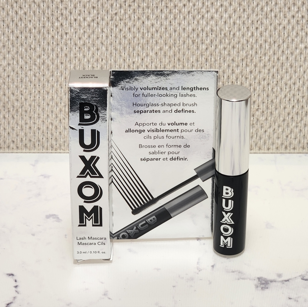 Buxom Lash Mascara Blackest Black Travel Size .10 Oz